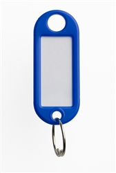 PLASTIC KEY TAGS MODEL 2 BLUE 50 PIECE BOX