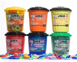 PLASTIC KEY RINGS MEDIUM 200 PIECE JAR ASSORTED COLORS