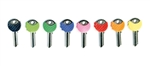 HALF MOON KEY CAP ASSORTED COLORS 200 PIECE BOX