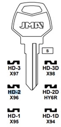 HY6R HARLEY DAVIDSON JMA KEY BLANK