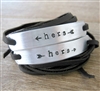 Hers and Hers Bracelets, Set of 2 Leather Wraps