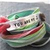 You Are My Anchor Ribbon Wrap Bracelet