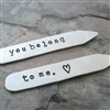 You Belong to Me Collar Stays, customize these