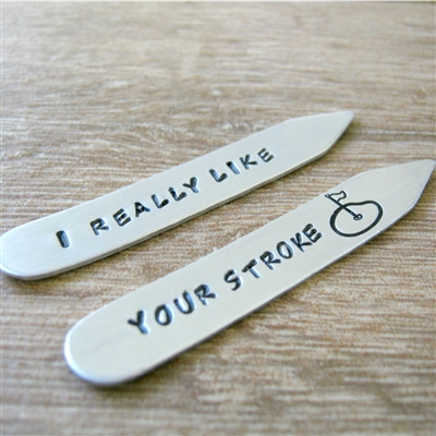 Funny Golf Collar Stays, I Really Like Your Stoke
