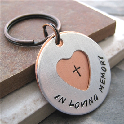 Personalized Memorial Key Chain, 2 Layers, In Loving Memory