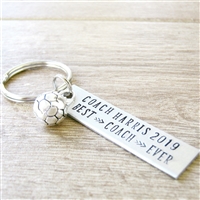 Personalized Soccer Coach Key Chain