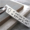 Longitutde Latitude Key Chain with state stamp