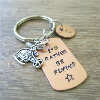 Helicopter Key Chain, I'd Rather Be Flying