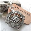 I'd Rather Be Hiking Key Chain, Compass charm