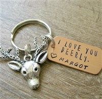 I Love You Deerly Keychain, Deer charm