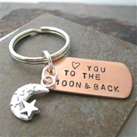 Love You to the Moon & Back Key Chain, a sweet sentiment