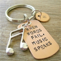 When Words Fails, Music Speaks Key Chain