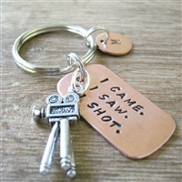 Movie Camera Key Chain, I Came. I Saw. I Shot