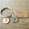 Personalized Artist Keychain, Weapon of Choice