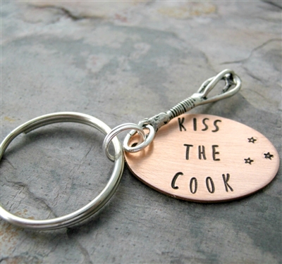 Kiss the Cook Key Chain with whisk charm