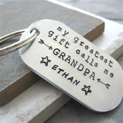 My Greatest Gift Calls Me Grandpa Key Chain