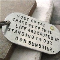 Emerson Quote Key Chain, Standing in Sunshine
