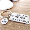 God Gave Me You Key Chain,  date and initials
