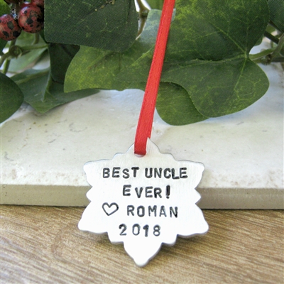 Personalized Best Uncle Ever Ornament
