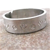 Heart Swirl Aluminum Cuff Ring, customization available