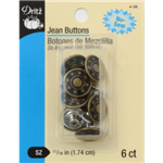 DRITZ D4-38 6 Jean Buttons Antique