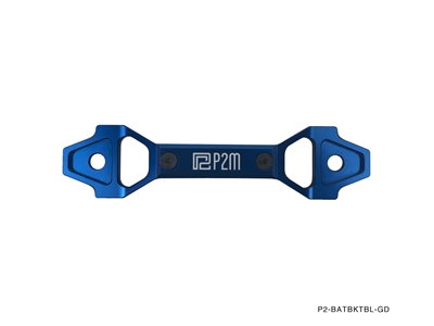 P2M ADJUSTABL BILLET ALUMINUM BATTERY BRACKET BLUE