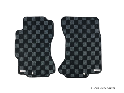 P2M NISSAN Z32 300ZX 1990-96 RACE FLOOR MATS (FRONT PAIR ONLY) : DARK GREY