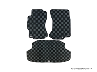 P2M NISSAN Z32 300ZX 1990-96 RACE FLOOR MATS + TRUNK MAT (3PCS SET) : DARK GREY