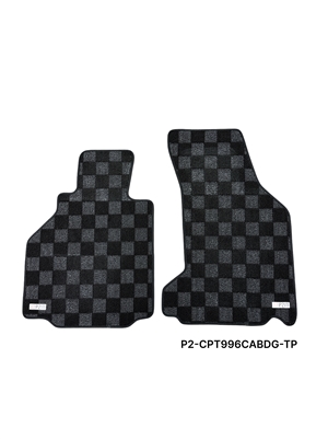 P2M PORSCHE 996 CABRIOLET (1997-06)  RACE FLOOR MATS : DARK GREY