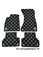 P2M AUDI A4 / S4 SEDAN (B9) 2016-25 RACE FLOOR MATS : DARK GREY