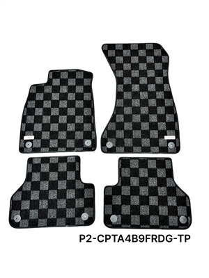 P2M AUDI A4 / S4 SEDAN (B9) 2016-25 RACE FLOOR MATS : DARK GREY