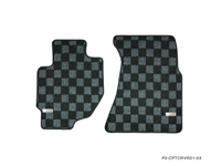 P2M HONDA CRV 1995-01 (RD1/2) FRONT + REAR RACE FLOOR MATS : DARK GREY (5 SPEED TRANS)