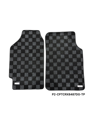 P2M HONDA CIVIC CRX 1984-87 RACE FLOOR MATS : DARK GREY (FRONT ONLY)