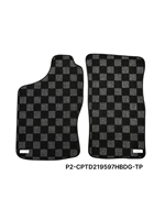 P2M NISSAN D21 HARDBODY 1995-97 PICKUP RACE FLOOR MATS : DARK GREY