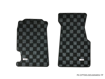 P2M HONDA CIVIC DEL SOL 1992-98 RACE FLOOR MATS : DARK GREY