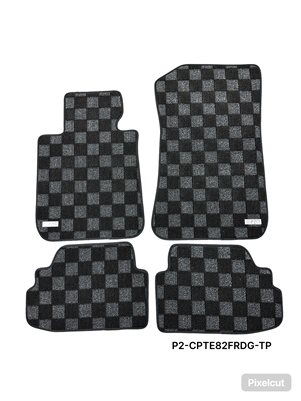 P2M BMW E82 1-SERIES COUPE 2008-13  RACE FLOOR MATS : DARK GREY (FRONT/REAR)