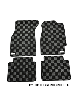 [RHD] P2M HONDA CIVIC (EG/EJ/EH) 1992-95 HATCH/COUOPE/SEDAN  RACE FLOOR MATS : DARK GREY