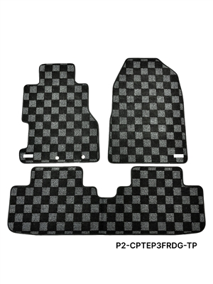 P2M HONDA CIVIC EP3 2001-05 HATCHBACK RACE FLOOR MATS : DARK GREY (FRONT/REAR)