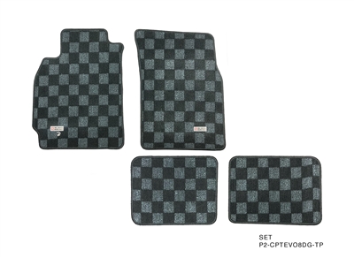 P2M MITSUBISHI EVO 8/9 RACE FLOOR MATS : DARK GREY