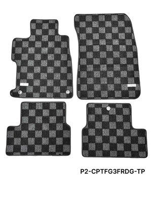 P2M HONDA CIVIC FG3/4 2012-15 (COUPE 2 DOOR) RACE FLOOR MATS : DARK GREY (FRONT/REAR)