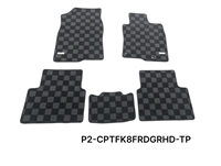 [RHD] P2M HONDA CIVIC  10TH GEN 2017-2021 [HATCH/COUPE/SEDAN]  RACE FLOOR MATS : DARK GREY