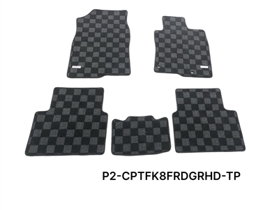 [RHD] P2M HONDA CIVIC  10TH GEN 2017-2021 [HATCH/COUPE/SEDAN]  RACE FLOOR MATS : DARK GREY