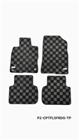 P2M ACURA INTEGRA 2024+ (DE5) RACE FLOOR MATS : BLACK / GREY CHECKERED PATTERN (FRONT/REAR)
