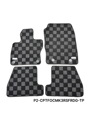 P2M FOCUS RS 2016-18 (GEN 3 ) RACE FLOOR MATS : DARK GREY