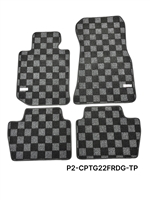 P2M BMW G22/G82  4-SERIES  COUPE 2020-25 RACE FLOOR MATS : DARK GREY (FRONT/REAR)