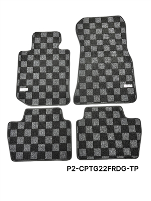 P2M BMW G22/G82  4-SERIES  COUPE 2020-25 RACE FLOOR MATS : DARK GREY (FRONT/REAR)