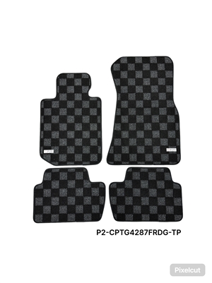 P2M BMW G42/G87  2-SERIES  (2022+) M2 (2023+) RACE FLOOR MATS : DARK GREY (FRONT/REAR)