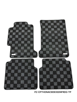 P2M HONDA ACCORD 4TH GEN 1990-93 (SEDAN)  RACE FLOOR MATS : DARK GREY
