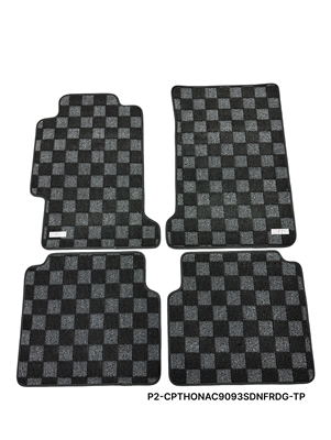 P2M HONDA ACCORD 4TH GEN 1990-93 (SEDAN)  RACE FLOOR MATS : DARK GREY