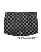 P2M MAZDA 3 / MAZDASPEED 3 2007-09 (BK) HATCH RACE TRUNK MATS : DARK GREY